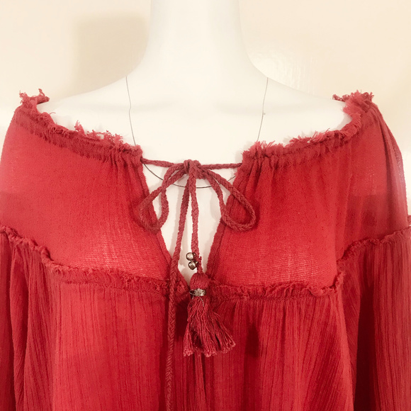 Free People bottom up oversize tassel dress M - Picture 8 of 8